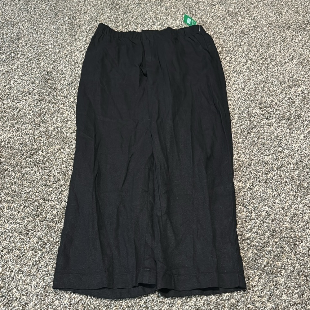 NWT! Gap Black High Rise Linen-Cotton Pull-On Pants - Multiple🩷 - Picture 12 of 14